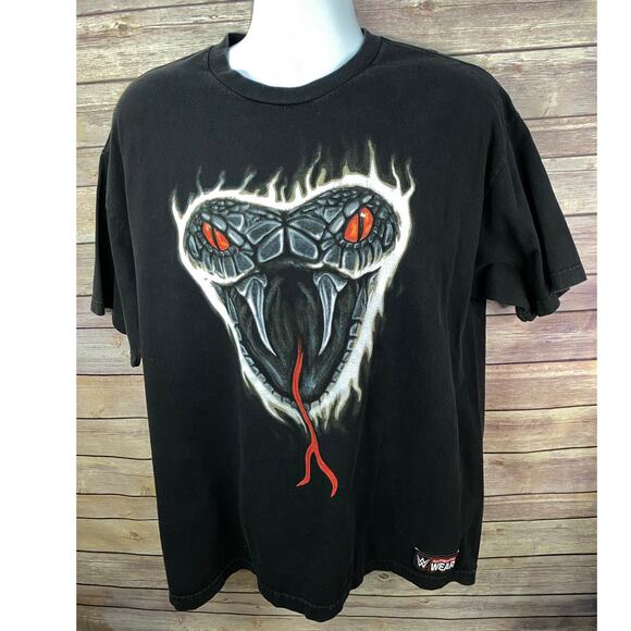 WWE Randy Orton RKO Snake Wrestling T-shirt Black Mens Size XL Wrestling Tee - Picture 1 of 9